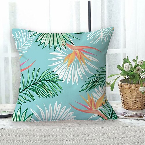 

Botanical Plant Double Side Cushion Cover 1PC Soft Decorative Square Throw Pillow Cover Cushion Case Pillowcase for Bedroom Livingroom Superior Quality Machine Washable Outdoor Cushion for Sofa Couch Bed Chair