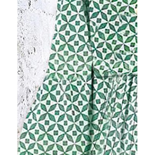 Damen Chiffon-Kleid Knielanges Kleid Hellblau Grün 3/4 Ärmel Quaste Gerüscht Frühling Sommer V-Ausschnitt Vintage Boho Aufflackern-Hülsen- 2022 S M L XL XXL XXXL