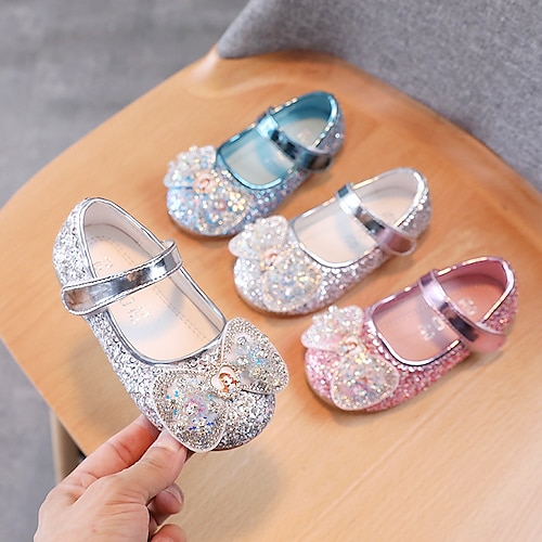 

Girls' Babies' Flats First Walkers Flower Girl Shoes Princess Shoes Rubber PU Fashion Sandals Toddler(9m-4ys) Little Kids(4-7ys) Home Daily Blue Pink Silver Spring Summer