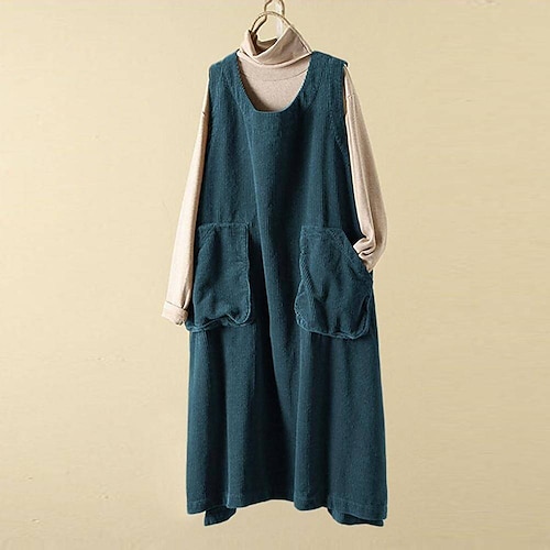 

Women's Plus Size Holiday Dress Solid Color Crew Neck Sleeveless Spring Summer Casual Sexy Knee Length Dress Causal Daily Dress / Cotton