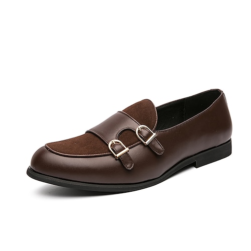 

Hombre Oxfords Zapatos de Mojes Casual Diario Oficina y carrera PU Negro Marrón Gris Bloque de color Otoño Primavera