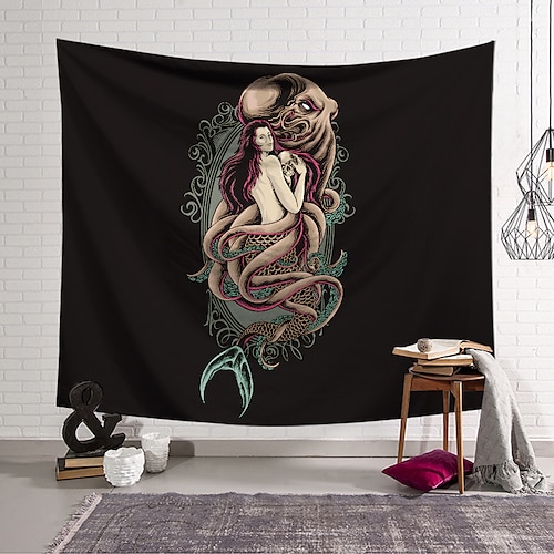 

Mermaid Wall Tapestry Art Decor Blanket Curtain Hanging Home Bedroom Living Room Decoration Polyester