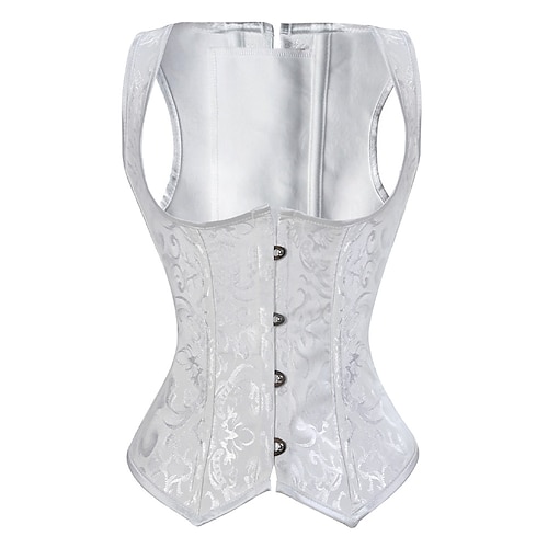 

Women's Women Female Normal Racerback Basic Sexy Shapewear Corsets Sexy Lingerie - Polyester Date Valentine's Day Jacquard Corset White Black S M L