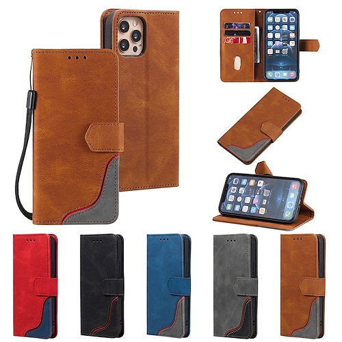 

Phone Case For Apple Wallet Card iPhone 14 Pro Max 13 12 11 Pro Max Mini X XR XS 8 7 Plus Card Holder Full Body Protective Kickstand Graphic PU Leather