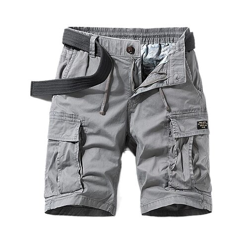 

Men's Cargo Casual / Sporty Tactical Cargo Cargo Shorts Pants Patchwork Solid Colored Mid Waist Slim Black Army Green Grey Khaki 29 30 31 32 33
