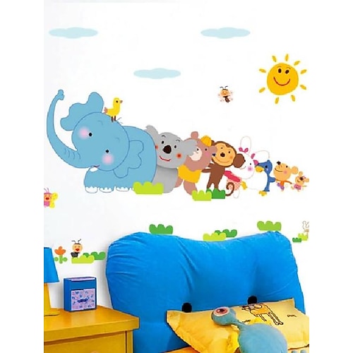 

kinder cartoon tiermuster wandaufkleber schlafzimmer wohnzimmer tv wand kunst dekor