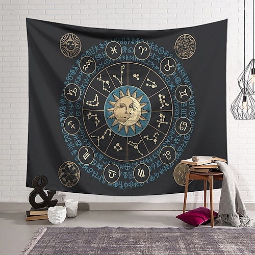 

Tarot Divination Wall Tapestry Art Decor Blanket Curtain Hanging Home Bedroom Living Room Decoration Mysterious Bohemian Sun Astrology