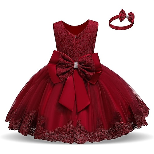 

Robe Fille Enfants Petit Bloc de couleur Mariage Soirée du quotidien Dentelle Patchwork Violet Rose Claire Vieux rose Coton Mi-long Sans Manches Princesse Robes Eté Standard 3-10 ans