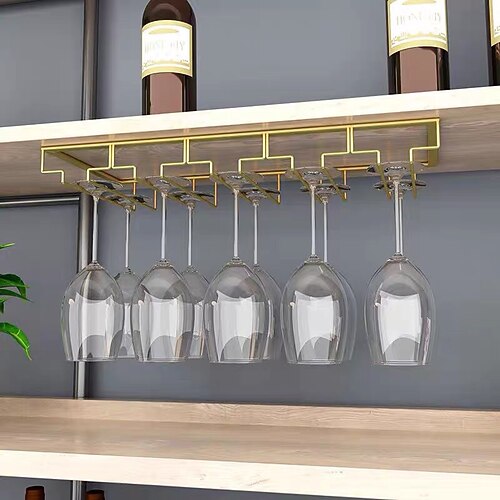 Supporto Per Calici Da Vino In Legno Da Sotto Armadio – Organizer Appendibile Per Fino A 18 Bicchieri, Fai Da Te, Personalizzabile, Realizzato A Mano In Legno Sostenibile - 4