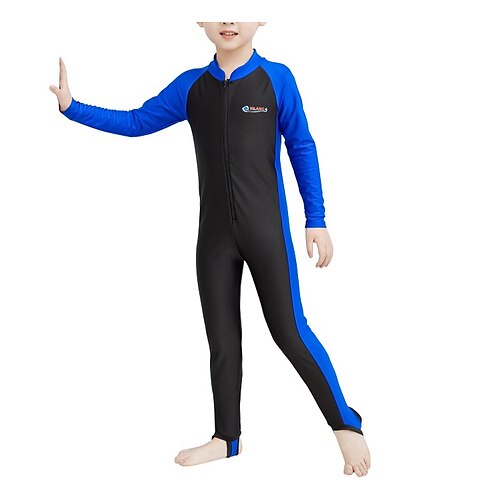 

Boys Rash Guard Dive Skin Suit UV Sun Protection UPF50 Breathable Full Body Swimwear Swimsuit Front Zip Swimming Diving Surfing Snorkeling Patchwork Spring Summer / Stretchy / Quick Dry / Quick Dry