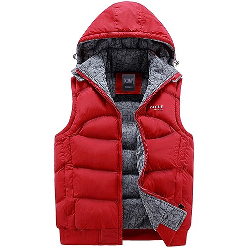 

Men's Fishing Vest Hiking Vest Quilted Puffer Vest Outerwear Winter Jacket Coat Outdoor Thermal Warm Windproof Quick Dry Lightweight Autumn / Fall Winter Scarlet Sky Blue Black Skiing Ski / Snowboard