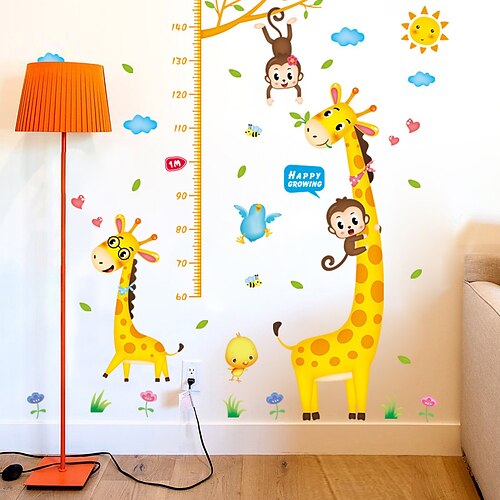 

Girafa animal removível em pvc adesivos de parede decoração para casa decalque de parede 1 peça 60x90 cm para quarto infantil quarto jardim de infância