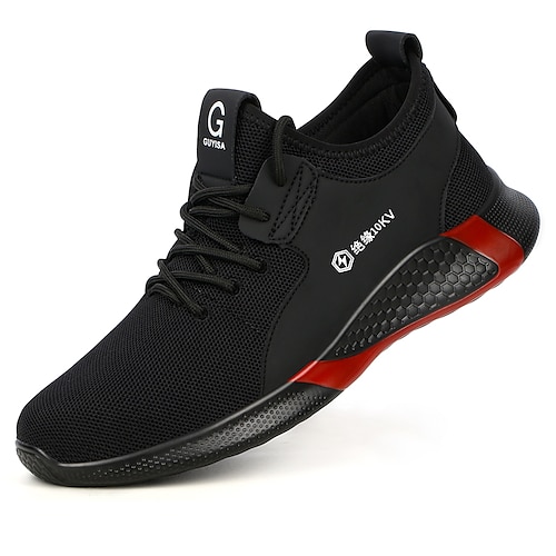 

Unisex Scarpe da ginnastica Scarpe antinfortunistiche Sneakers da lavoro Per sport Classico Stoffe orientali Ufficio e carriera Tessitura volante Nero / Rosso Autunno Primavera