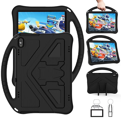 

Tablet Case Cover For Huawei Tablets MediaPad M5 8 M5 Lite 10 M3 T5 T3 10 Hand-held Shockproof Dustproof with Stand Handle Solid Colored TPU For Kids