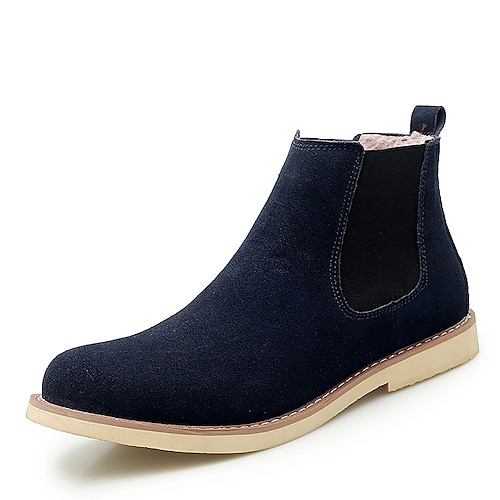 

Homens Botas Botas Chelsea Casual Formais Diário Camurça Não escorregar Use prova Botas / Botins Preto Marron Azul Inverno Outono