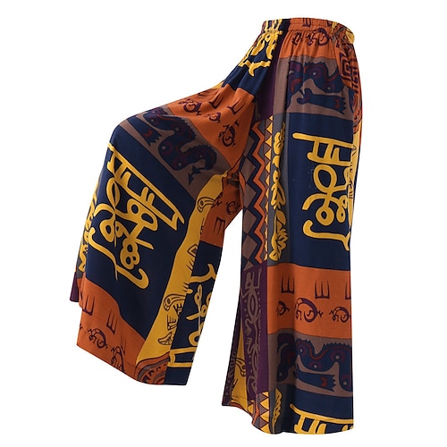 

Dame Bukser Posete Rød Lilla Oransje Avslappet Feriereise Full lengde Grafisk XL XXL XXXL 4XL 5XL
