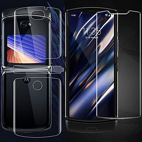 

soft transparent screen protector compatibie with motorola razr 5g mobile phone hydrogel flexible hd protective film