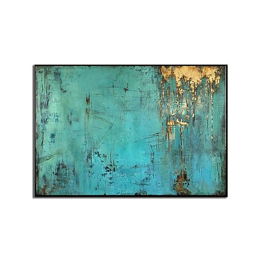 

Oil Painting Handmade Hand Painted Wall ArtGreen Abstract Ready to Hang Home Decoration Decor