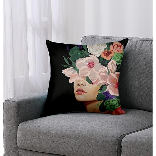 

Arty Woman Double Side Cushion Cover 1PC Soft Decorative Square Throw Pillow Cover Cushion Case Pillowcase for Bedroom Livingroom Superior Quality Machine Washable Outdoor Cushion for Sofa Couch Bed Chair