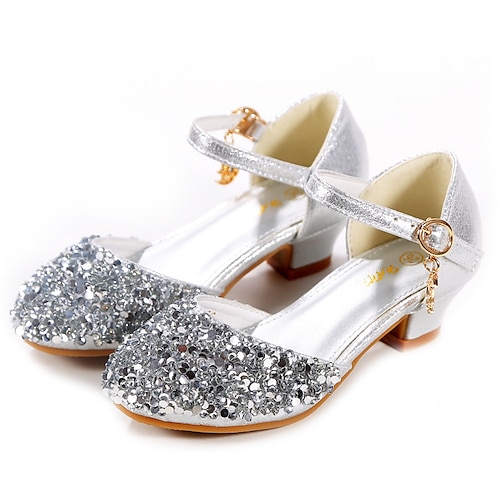 

Girls' Cosplay Shoes Heels Glitters Princess Shoes Patent Leather PU Glitter Crystal Sequined Jeweled Big Kids(7years ) Little Kids(4-7ys) Toddler(2-4ys) Daily Party & Evening Walking Shoes / Spring