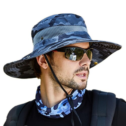 

Adults' Wide Brim Sun Hat Waterproof UPF50 UV Protection Summer Polyester Hat for Fishing Camping Hiking / Quick Dry