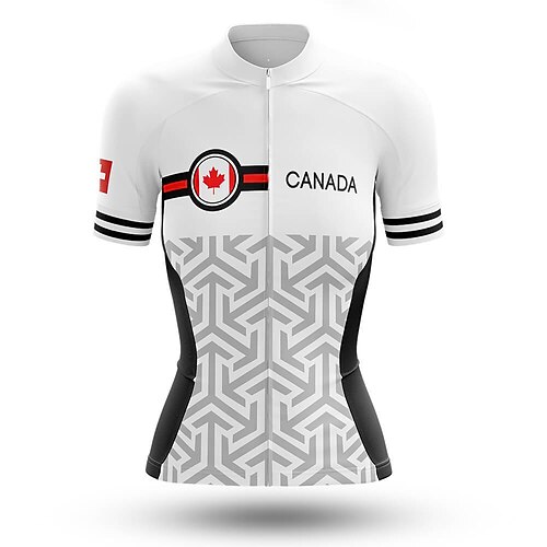 

21Grams Women's Cycling Jersey Short Sleeve Bike Top with 3 Rear Pockets Mountain Bike MTB Road Bike Cycling Breathable Quick Dry Moisture Wicking Reflective Strips White Red Rose Red Canada