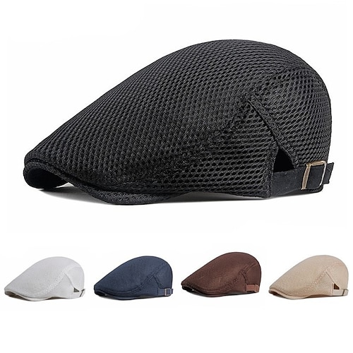 

Men's Hat Protective Hat Black Red Brown Party Dailywear Classic Retro Pure Color Color Block Outdoor Travel