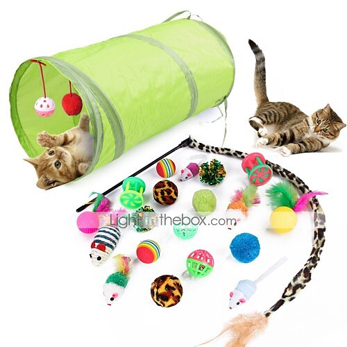 

Ball Teaser Cat Toys Set Cat 1 set Ball Pet Friendly Plush Gift Pet Toy Pet Play