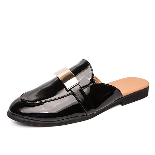 

Men's Clogs & Mules Classic Daily PU Breathable Black Spring Summer