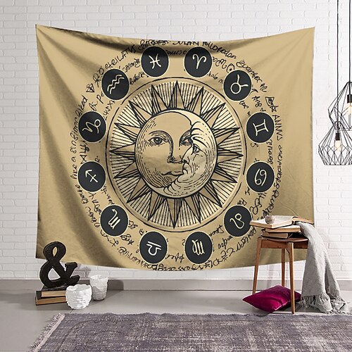 

Tarot Divination Wall Tapestry Art Decor Blanket Curtain Hanging Home Bedroom Living Room Decoration Mysterious Bohemian Sun Moon Astrology