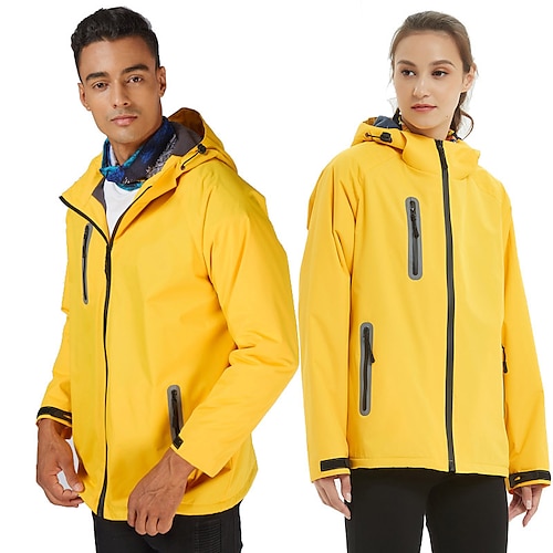 

Women's Men's Hiking Windbreaker Hiking Fleece Jacket Outdoor Thermal Warm Windproof Fleece Lining Quick Dry Winter Jacket Coat Top Skiing Hunting Fishing Sapphire Navy Yellow Orange Red / Breathable