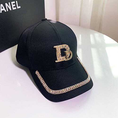 

Herre Baseballcaps Svart Hvit Blandet Materiale Sexy Hverdag Bokstaver