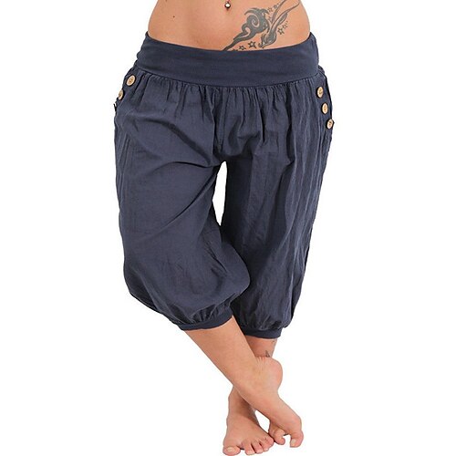 

Women's Plus Size Pants Solid Color Casual Casual Daily Knee Length Fall Spring Light Blue L Creamy-white L XL 2XL 3XL 4XL