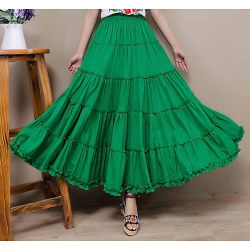 Attachment Appropriate conversion مبكر قرد هضبة couturebridal womens elastic tiered boho long circle  broomstick peasant skirt dance black one size - ozzyconstructionma.com