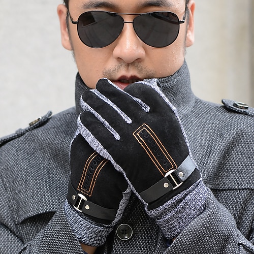 

Men's 1 Pair Fingertips Streetwear / Work / Outdoor Gloves - Color Block Non-slip / Wearable