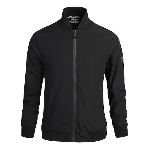 

Men's Bomber Jacket Hiking Windbreaker Military Tactical Jacket Outdoor Thermal Warm Windproof Quick Dry Lightweight Outerwear Trench Coat Top Skiing Ski / Snowboard Fishing Blue Grey Black Red