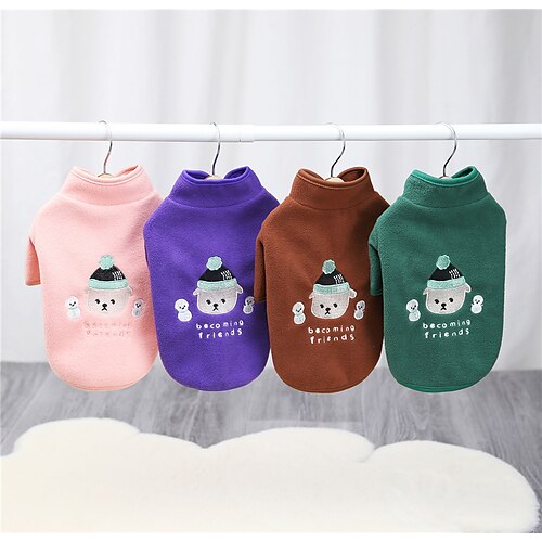 

Dog Cat Sweater Solid Colored Animal Adorable Cute Dailywear Casual / Daily Winter Dog Clothes Puppy Clothes Dog Outfits Warm Purple Pink Khaki Costume for Girl and Boy Dog Fleece S M L XL XXL