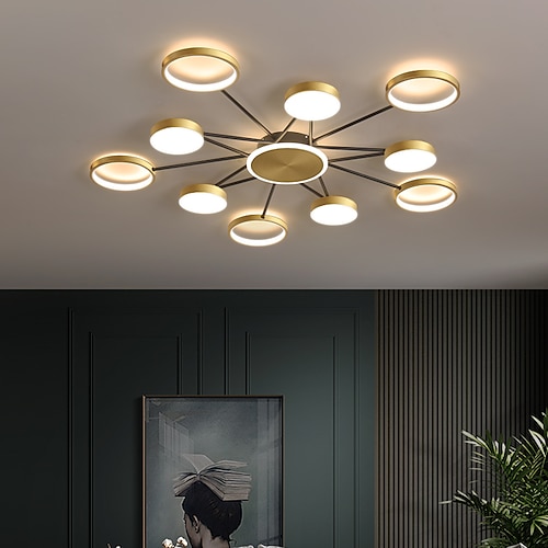 

LED Ceiling Light 45 cm Dimmable Globe Design Circle Design Flush Mount Lights Acrylic Artistic Style Formal Style Modern Style Black Artistic Nordic Style 220-240V