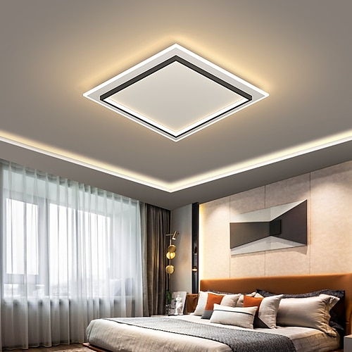 

LED Ceiling Light 45 cm Dimmable Square Design Flush Mount Lights Acrylic Artistic Style Formal Style Modern Style Black Artistic Nordic Style 220-240V