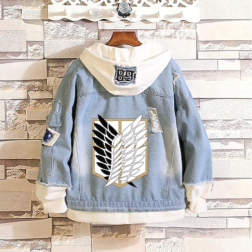 

Inspired by Attack on Titan Cosplay Wings of Freedom Levi·Ackerman Cartoon Manga Back To School Anime Harajuku Graphic Kawaii Hoodie For Men's Women's Adults' Hot Stamping 100% Polyester