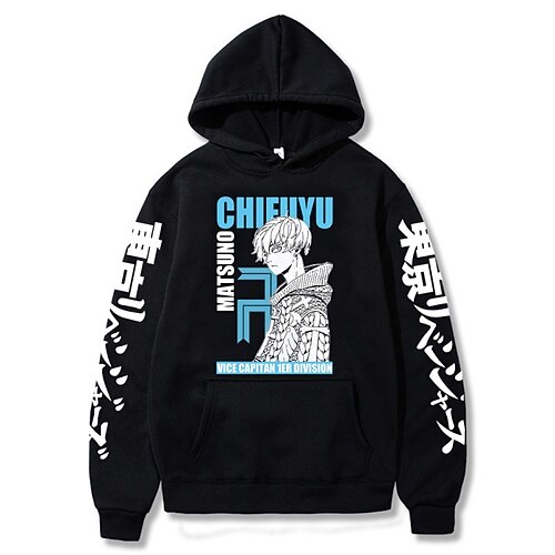 Inspirado por Vengadores de tokio Matsuno Chifuyu Animé Dibujos Poliéster  Estampado Harajuku Gráfico Kawaii Sudadera Para Hombre / Mujer 2022 - US  $28.74