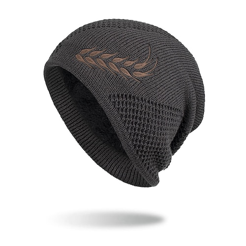 

Winter Hat Knit Beanie Hats for Women Men Fleece Lined Ski Skull Cap Slouchy Winter Hat