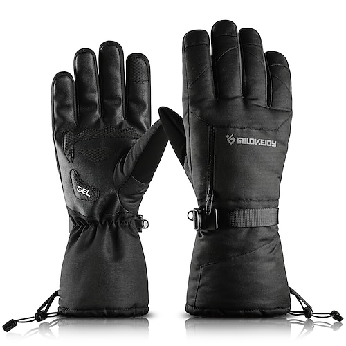 

Ski Gloves Snow Gloves for Women Men Touchscreen Thermal Warm Waterproof PU Leather Full Finger Gloves Snowsports for Cold Weather Winter Skiing Snowboarding Cycling