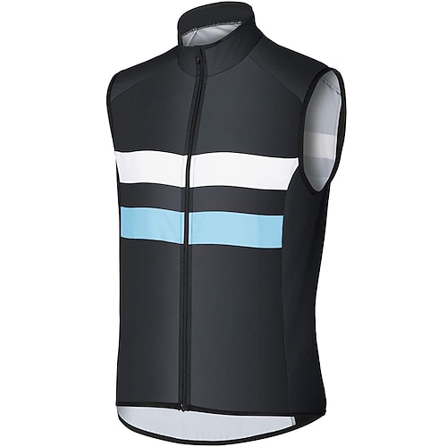 

21Grams Men's Cycling Jersey Sleeveless Bike Top with 3 Rear Pockets Mountain Bike MTB Road Bike Cycling Breathable Quick Dry Moisture Wicking Reflective Strips Black Polyester Spandex Sports