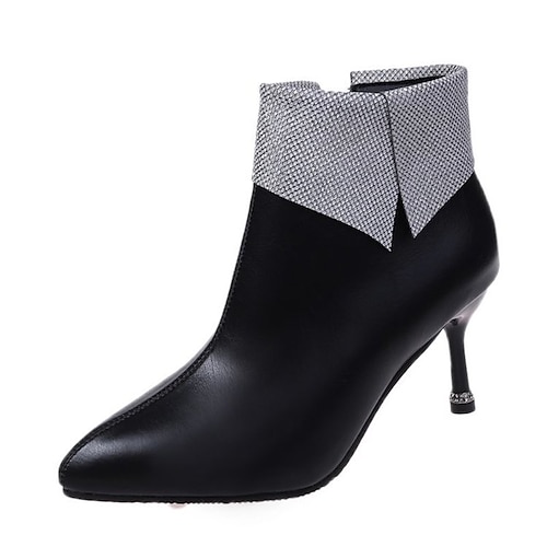 

Women's Boots Heel Boots Booties Ankle Boots High Heel Pointed Toe Rubber Loafer Black
