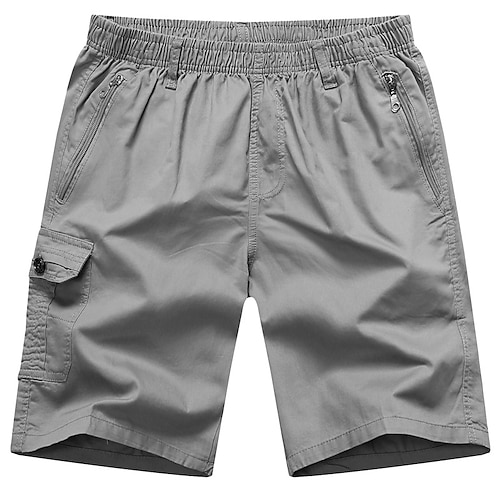 

Herre Cargoshorts Bermudashorts Arbeidshorts Elastisk midje Lomme med glidelås عادي Komfort Kort Avslappet Daglig Ut på byen Kiper Stilfull Klassisk Stil Militærgrønn Svart