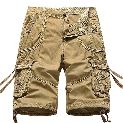 

Men's Cargo Shorts Hiking Shorts Military Summer Outdoor Ripstop Breathable Multi Pockets Sweat wicking Shorts Bottoms 6 Pockets Knee Length Dark Grey Black Cotton Hunting Fishing Climbing 29 30 32