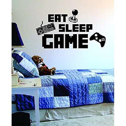 

eat sleep game version 3 decal sticker wall vinyl art design