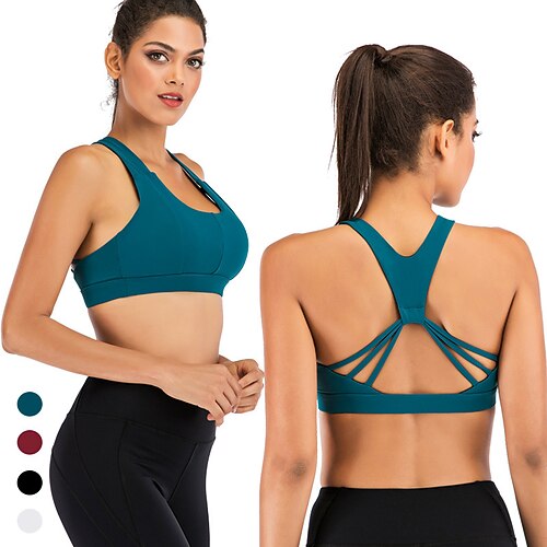 

Women's Scoop Neck Yoga Top Crop Top Summer Cross Back Solid Color Navy Burgundy Nylon Yoga Fitness Gym Workout Tank Top Sleeveless Sport Activewear Quick Dry Lightweight Breathable Stretchy Slim