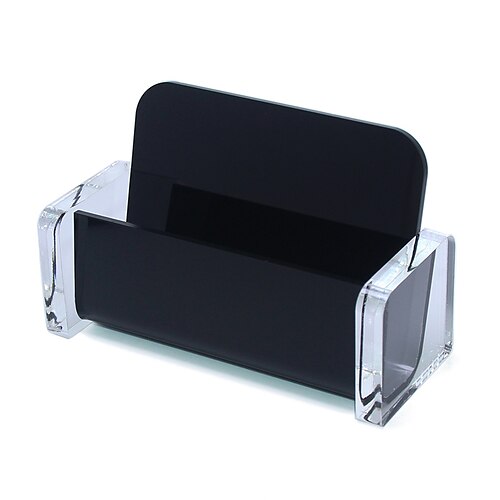 

Black Acrylic Business Card Stand Transparent Plastic Desktop Business Card Holder Storage Box Business Display Card Business Card Holder